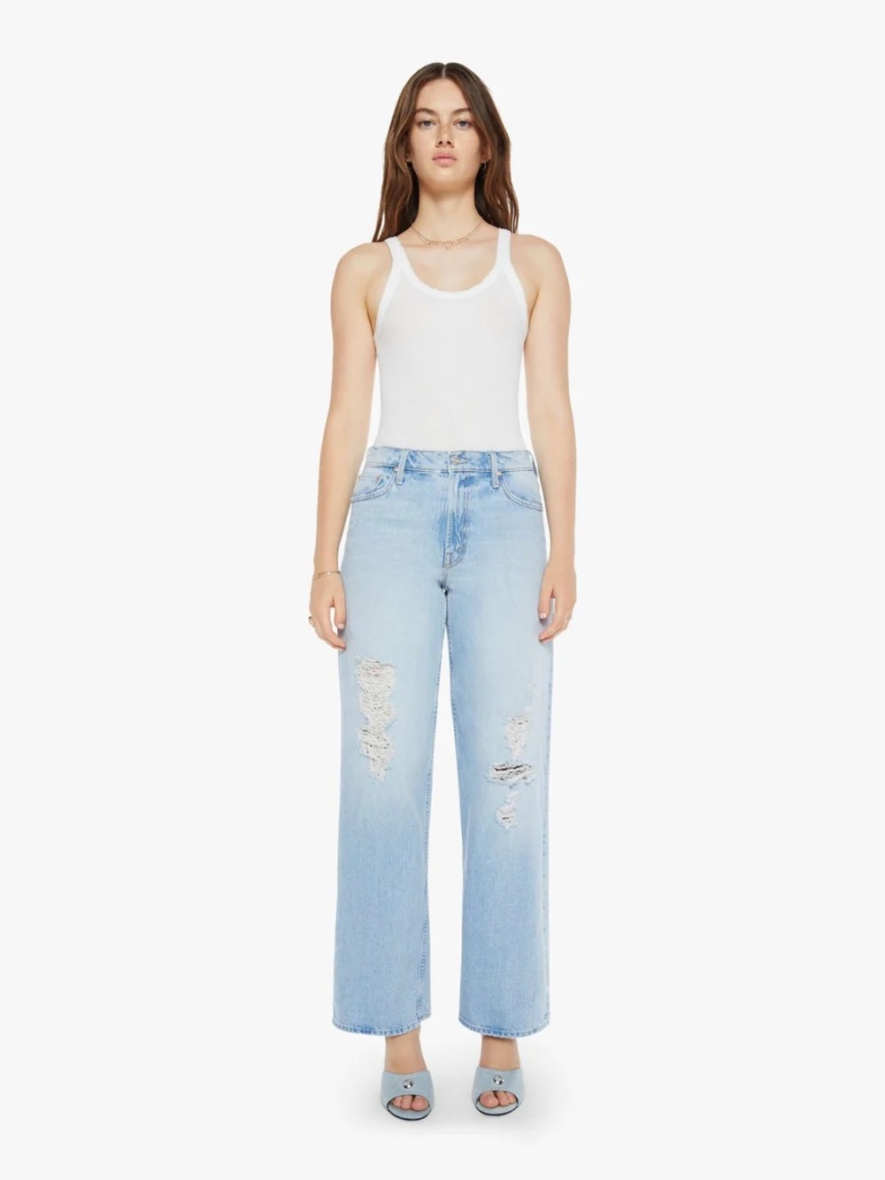 Mother Denim The Spinner Zip Sneak in Pedal Faster